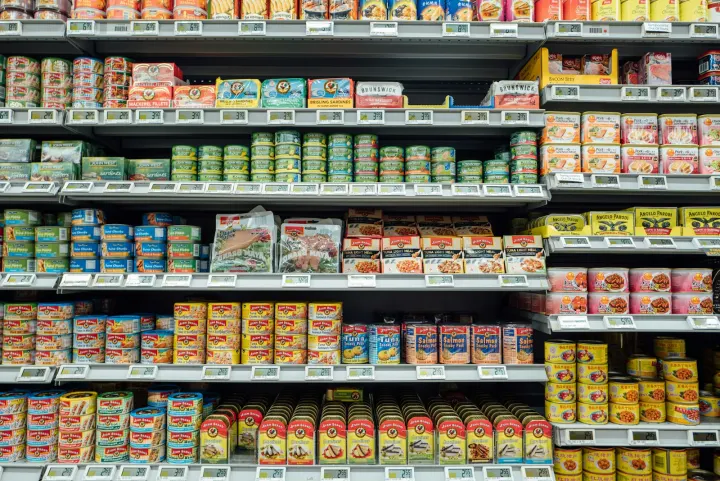 A grocery store filled with lots of different types of food